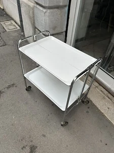 CARRELLO PORTAVIVANDE 60s PIEGABILE OTTIMO DESIGN FOOD TROLLEY - Foto 1 di 17