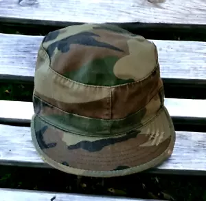 Rothco Distressed Military Combat Cap Camo Hat Size sm 7 Vintage - Picture 1 of 8