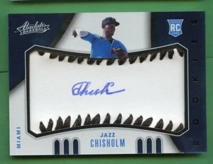 JAZZ CHISHOM 2021 ABSOLUTE ROOKIE LEATHER SIG AUTO /60 MIAMI MARLINS - Picture 1 of 2