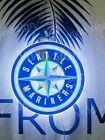 Seattle Mariners 2D LED 14"x14" Neon Sign Light Lamp Beer Bar Wall Decor