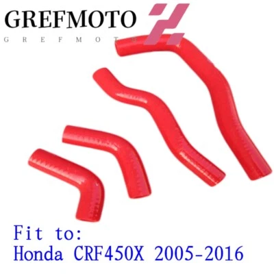 For 2005-2016 Honda CRF450X CRF 450 X 2012 13 14 15 Red Radiator Silicone Hose - Image 1 of 4