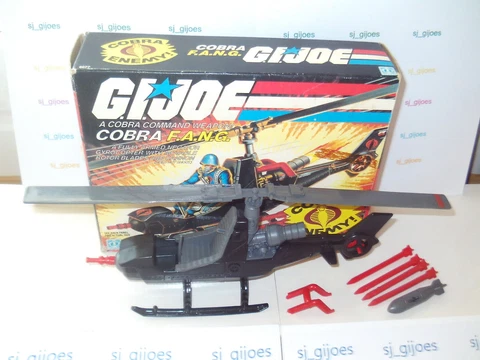 FANG 1983 WITH BOX & UNBROKEN ROLL BAR GI JOE COBRA ACTION FORCE loose complete Cover