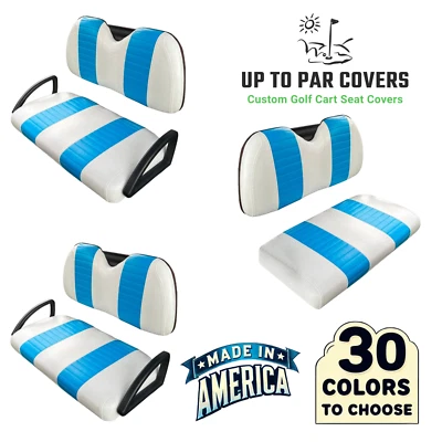 UP TO PAR COVERS Star / Zone Golf Cart Replacement Seat Covers "Six Seater" (2 Stripe)