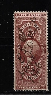 US Stamp-Scott # R44c-25c-Hand Cancelled/VLH-Certificate-NG-1866-NG - Image 1 of 2