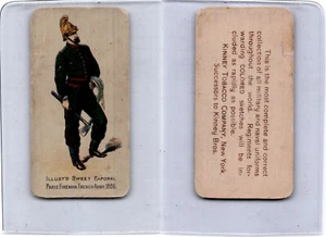 Tarjeta de tabaco Kinney N224 1887, militar, Francia, bombero de París (A94) - Imagen 1 de 1