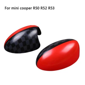 JCW Side Wing Rearview Mirror Cover Cap Trim Sticker For Mini Cooper R50 R52 R53 - Bild 1 von 6