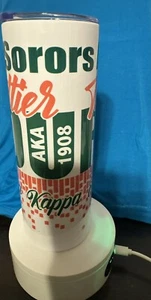 AKA Alpha Kappa Alpha Sorority 20oz Stainless Steel Tumbler - Imagen 1 de 7