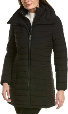 DKNY Black Everyday Outerwear Packable Stretchy Jacket V6905 Womens Size 1X - Image 1 of 4