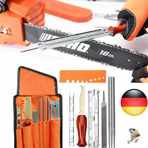 10pcs Feilen Set Schärfset Feile Tasche Für Motorsäge Kette Kettensägen Schärfen - Bild 1 von 8