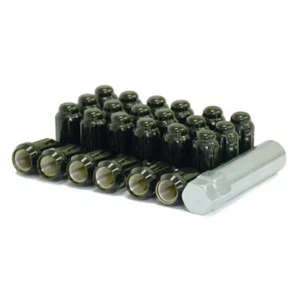 24 Black 1/2"x20 Car Jeep Spline Lug Nut KIT - Picture 1 of 3