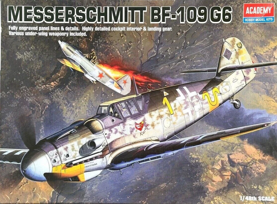 ACADEMY 1:48  KIT AEREO MESSERSCHMITT BF-109 G6  ART 2146 - Immagine 1 di 1