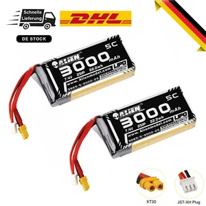 2 x 3000mAh 7,4V 2S Lipo Akku XT30 Stecker für RadioMaster TX16S Hall Jumper - Bild 1 von 8