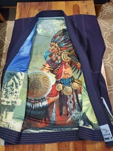 Habrok Jiu Jitsu Martial Arts Kimono Judo Men's Sz A5 Aztec Eagle Warrior Heavy - Picture 1 of 11