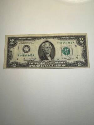 COLLECTABLE 1976 United States $ 2 Dollar Banknote - Image 1 of 2