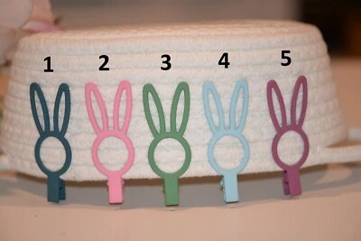 Pinzas para el cabello de cocodrilo orejas de conejo/orejas de conejo, pinzas para el cabello de Pascua - acabado mate Foto 1 de 3