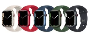Apple Watch Series 7 45MM GPS + komórkowy pasek sportowy wszystkie kolory - klasa B - Zdjęcie 1 z 13