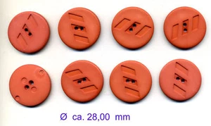Botones - 8 piezas -Ø 28,00 -- rojo/marrón - - Imagen 1 de 1