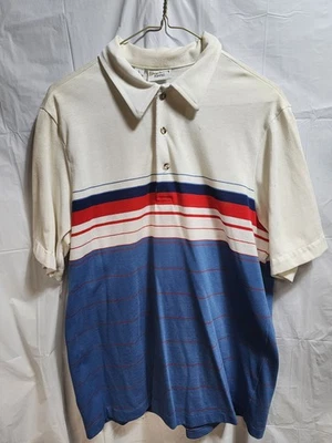 Vintage King Louie Creation Made In Usa Size Large Striped Shirt Cutter Electric - Image 1 of 4