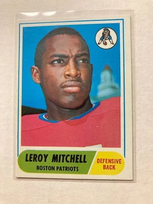 1968 topps football #45 leroy mitchell boston patriots - Image 1 of 2