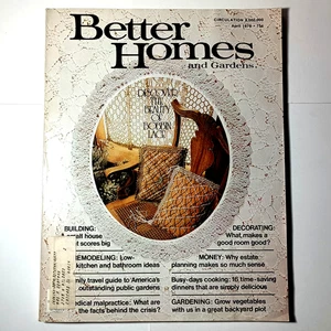 Better Homes and Gardens magazine April 1976 1970s decor recipes ads - Picture 1 of 11