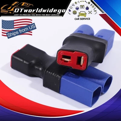 2PC No Wires Connector EC5 Male to Female T-Plug Adapter (Deans Style) - Image 1 of 4