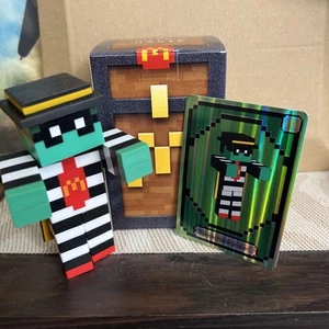 MCDONALD’S MINECRAFT MOVIE ADULT MEAL TOY ZOMBIE HAMBURGLAR & UNUSED CODE CARD - Picture 1 of 1