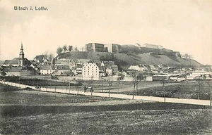 AK - Bitsch in Lothringen - Gesamtansicht mit Zitadelle - Bild 1 von 2