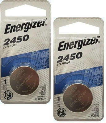 2 x Batería Super Fresh Energizer CR2450 ECR 2450 3v LITIO Celda de Moneda Exp. 2029 Foto 1 de 4