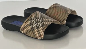 Burberry Dive Sand IP Check Slide Sandals 11 US (44 Euro) 8102133 IT NIB $390 - Picture 1 of 15
