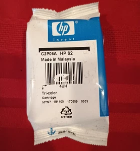 NEW HP 62 Tri-Color Ink Cartridge C2P06A - Picture 1 of 4