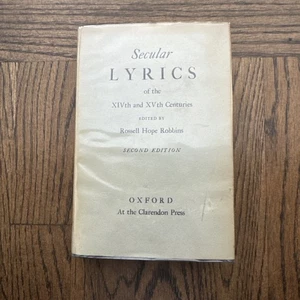 Rossell Hope ROBBINS / Secular Lyrics of the XIVth and XVth Centuries 1961 - Bild 1 von 10
