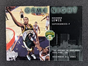 2002-03 Upper Deck #GN11 Rashard Lewis Game Night Seattle SuperSonics Card - Picture 1 of 2