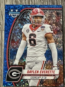 2024 Bowman U Football Daylen Everette Blue Cracked Ice /175 - Picture 1 of 2