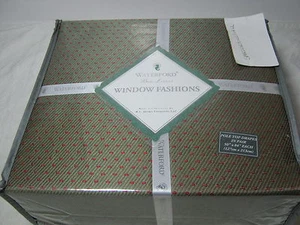 NEW Waterford Linens Brogan 2 Pole Top Drapes Panels With Tiebacks Moss/Russet  - Bild 1 von 6