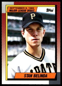 1990 Topps Major League Debut 1989 12 Stan Belinda Pirates  Baseball Card