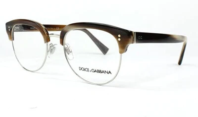 Armações de óculos DOLCE & GABBANA-3270-3116 listradas marrom/prata-52-19-145 - Imagem 1 de 3