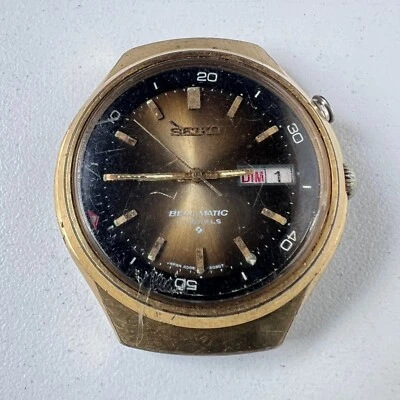 Reloj Automático SEIKO 4006-6060 De Colección Para Hombre Bell-Matic Esfera Dorada 17 Joyas Foto 1 de 4