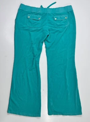 Vintage Y2K Juicy Couture Terry Pants Womens XL Blue Wide Leg Baggy - Image 1 of 4