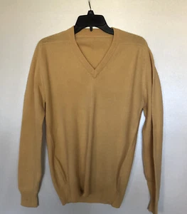 Vintage Kaschmir V Ausschnitt Pullover Beige M/L - Bild 1 von 7