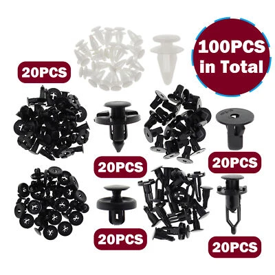 100PCS For Lexus GX470 HS250h IS F Push Rivets Bumper Wheel Arch Moulding Clips - Image 1 of 4