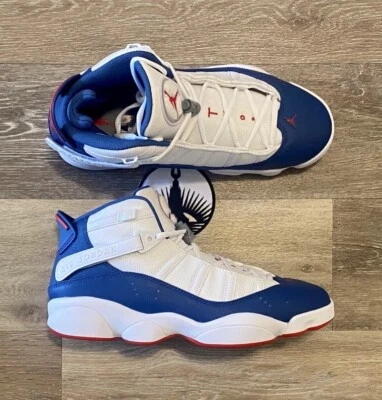 Nike Air Jordan 6 Rings 'True Blue' University Red White 322992-140 Men's 13 - Image 1 of 4