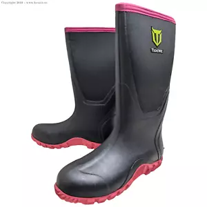 TIDEWE Rubber Boots for Women Neoprene Insulated Rain Boots Steel SZ 11 - Picture 1 of 6