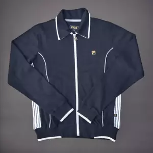 FILA Oro Chaqueta Suéter Cremallera Todo Negra Y Blanca Lana Acrílico Talla 50- - Imagen 1 de 11