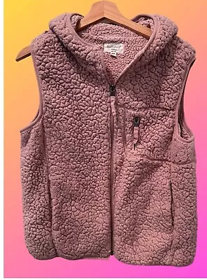 Weatherproof Vintage Hooded Sherpa Women's Vest Pink  Size M - Image 1 of 4