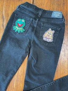Signature Levi Strauss Gold Super Skinny G 12  Muppets Black Jeans - Picture 1 of 10