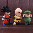 3 Pcs Dragon Ball Z Son Goku Krillin Oolong PVC Figure Collectible Model Toy 