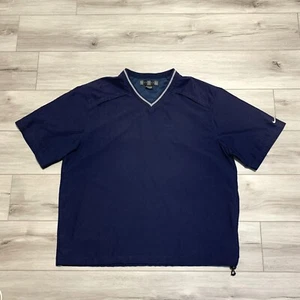 Nike Golf V-Neck Short Sleeve Pullover Windbreaker  Men’s XL Blue Lightweight - Picture 1 of 8