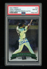 2021 Topps Finest 1998 Buyback Jose Canseco Auto Autograph 19/20 PSA 8 Nm-Mt A'S