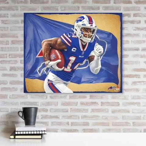 Stefon Diggs Buffalo Bills Unsigned Stretched 20" x 24" Canvas Cover