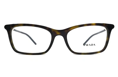 Prada Eyeglasses Frames VPR16W 2AU-1O1 Tortoise Blue Gold Rectangle 52-17-140 - Image 1 of 4